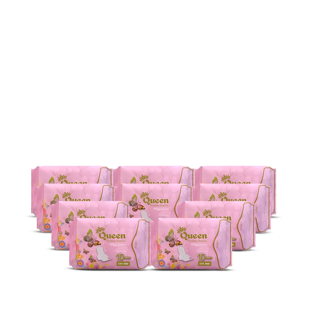Queen Ultra Thin Sanitary Napkin – 10 Pack Combo