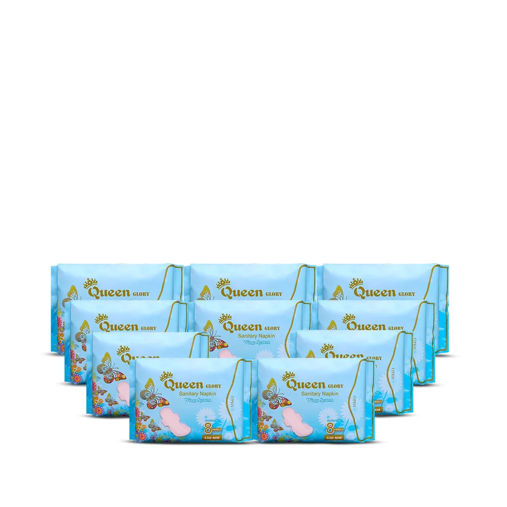 Queen Glory Ultra Thin Sanitary Napkin – 10 Pack Combo