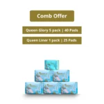 Queen Glory 5 Pack and Panty Liner 155 MM 1 Pack
