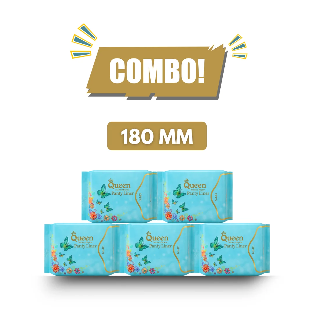 Queen 180 MM Panty Liner – 5 Pack Combo