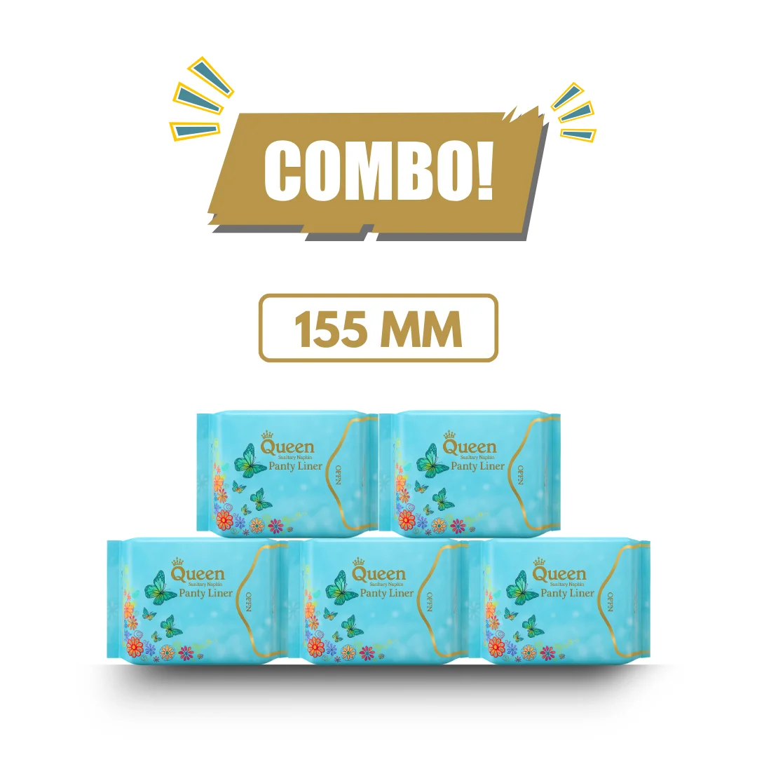 Queen 155 MM Panty Liner – 5 Pack Combo