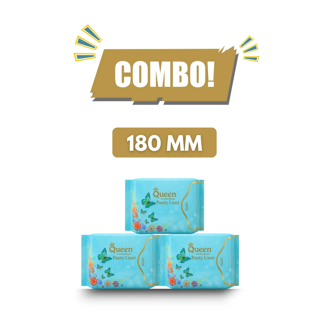Queen 180 MM Panty Liner – 3 Pack Combo